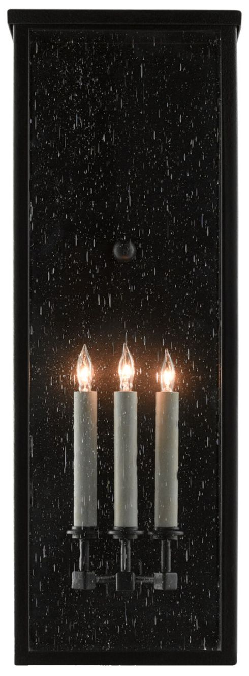 Image 3 Currey & Company Tanzy 28" High Midnight Black Outdoor Wall Sconce more views