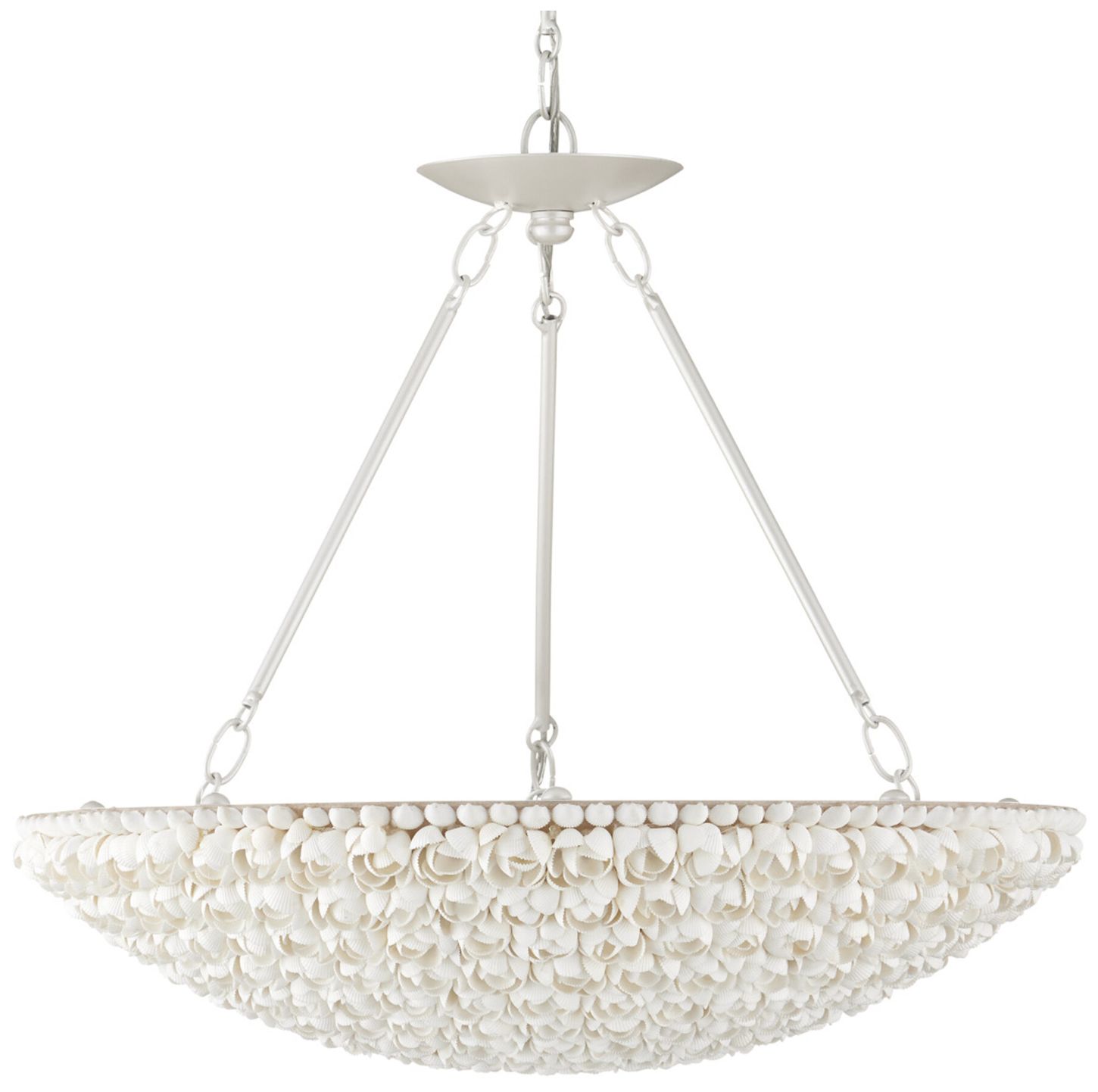 Image 3 Currey & Company Virtu 24" Wide Pearlized White LED Pendant more views