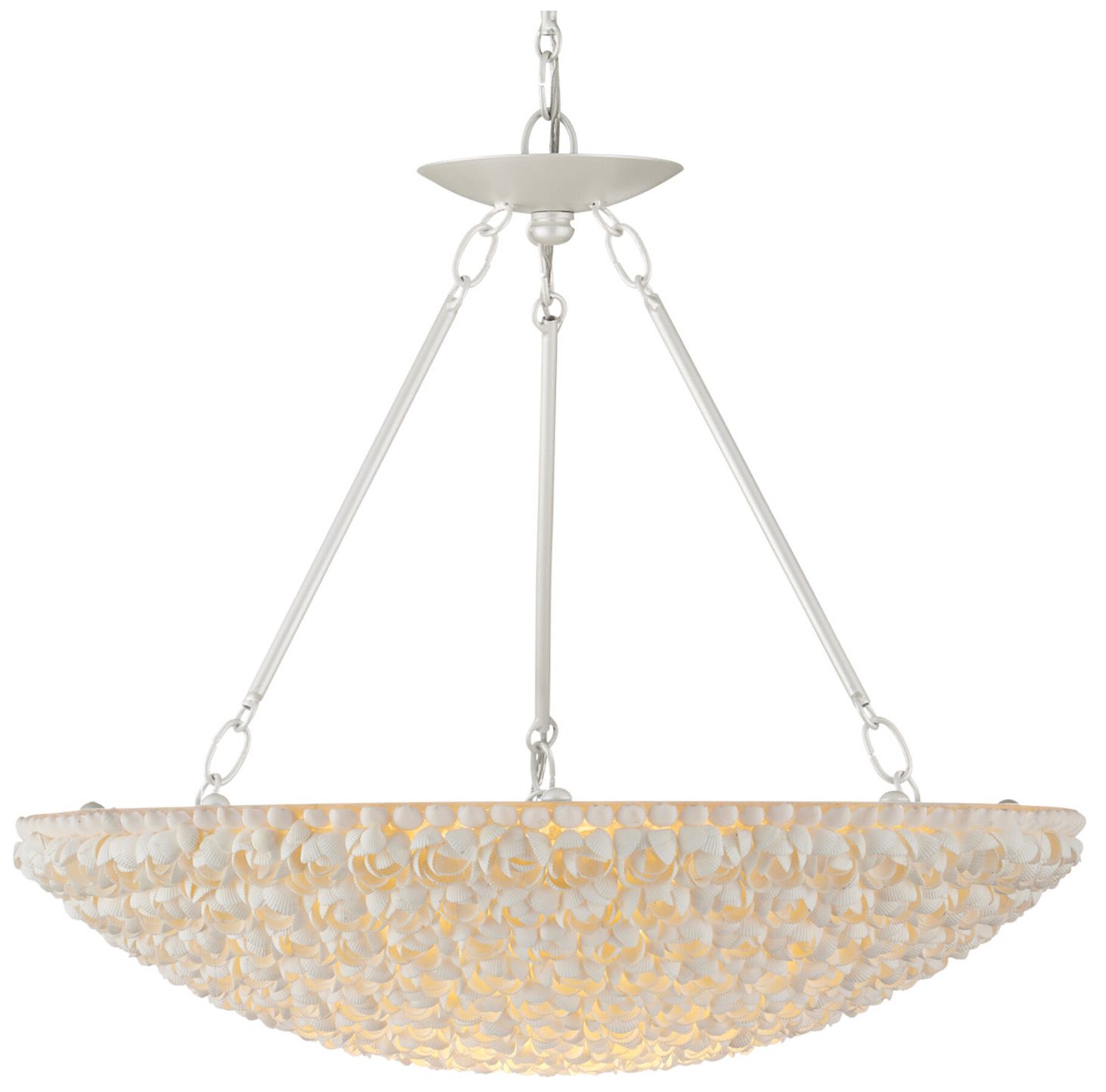 Image 4 Currey & Company Virtu 24" Wide Pearlized White LED Pendant more views
