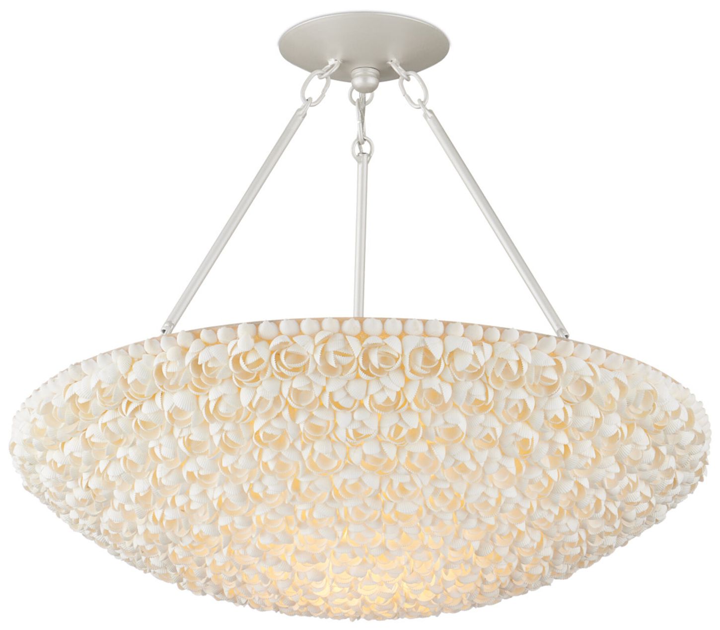 Image 6 Currey & Company Virtu 24" Wide Pearlized White LED Pendant more views
