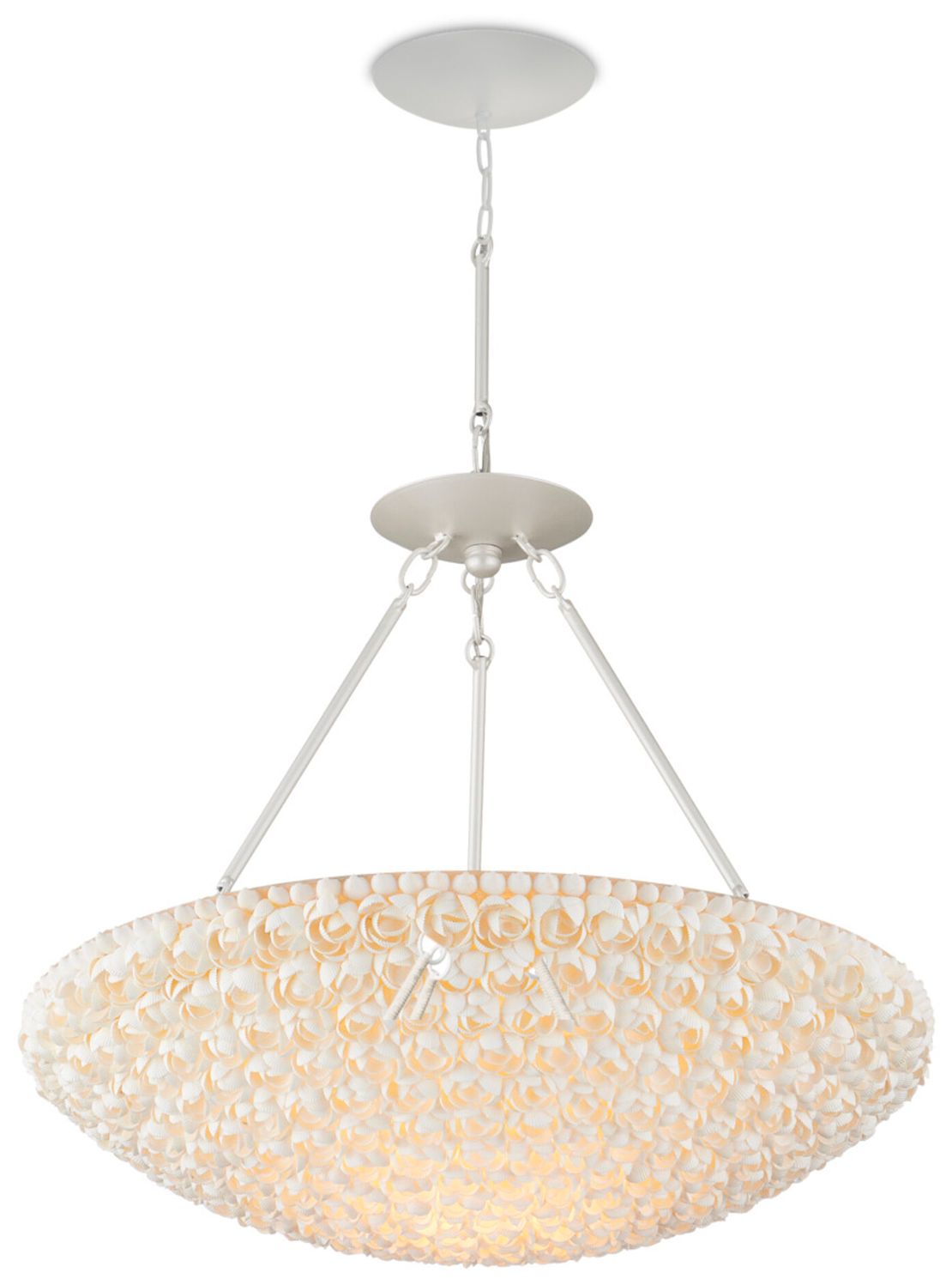 Image 7 Currey & Company Virtu 24" Wide Pearlized White LED Pendant more views