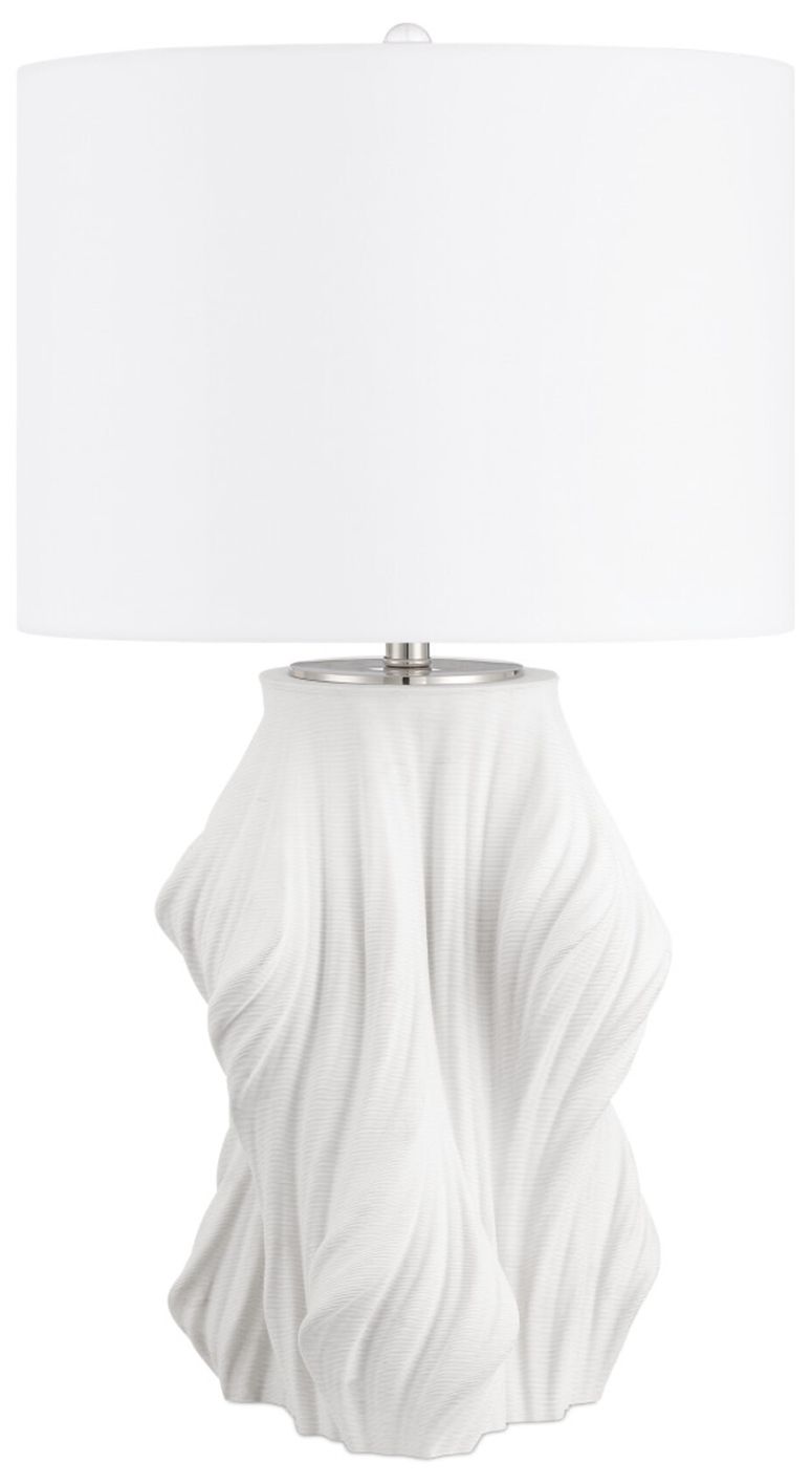 Image 4 Currey & Company Watershed 30" High White Table Lamp more views