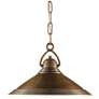 1_Currey Weybright 13 3/4" Wide Vintage Brass Pendant Light