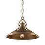 2_Currey Weybright 13 3/4" Wide Vintage Brass Pendant Light more views