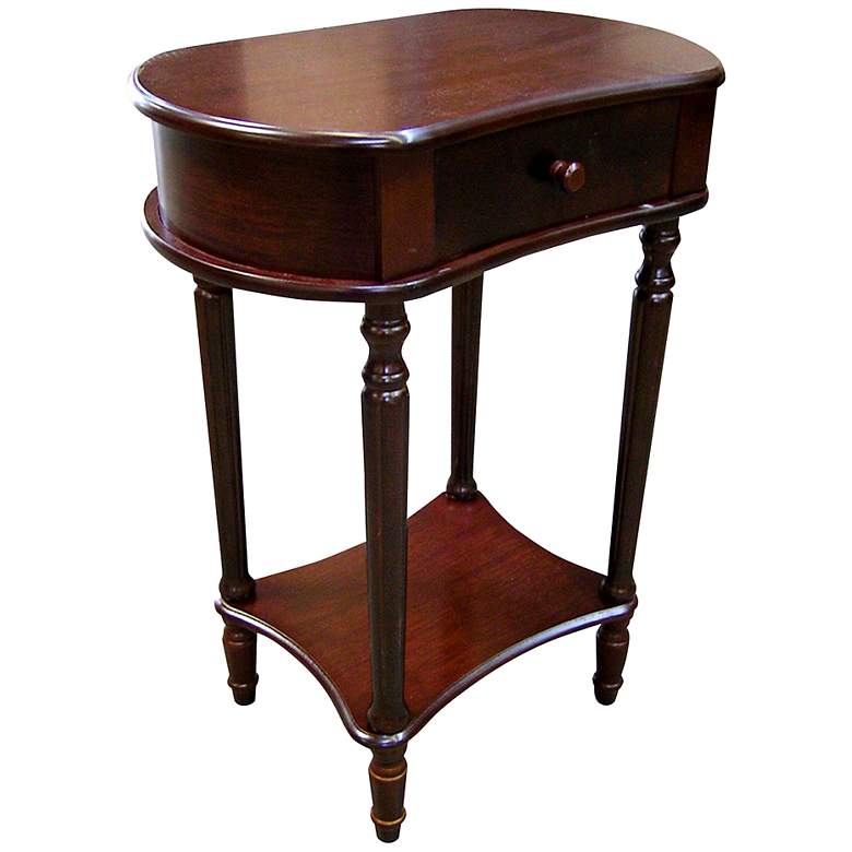 Image 1 Currin 22 inch Wide  Cherry Finish Traditional Side Table