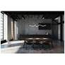4_Cursive 54" Wide Black LED Linear Pendant more views