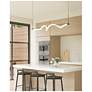 5_Cursive 54" Wide Black LED Linear Pendant more views
