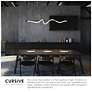 6_Cursive 54" Wide Black LED Linear Pendant more views