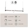 7_Cursive 54" Wide Black LED Linear Pendant more views