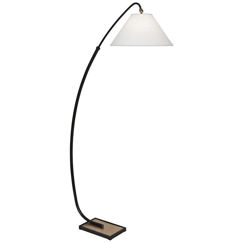 Image 1 Curtis Patina Bronze - Warm Brass Adjustable Arc Floor Lamp