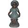 Curtseying Girl 22" High Outdoor Statue