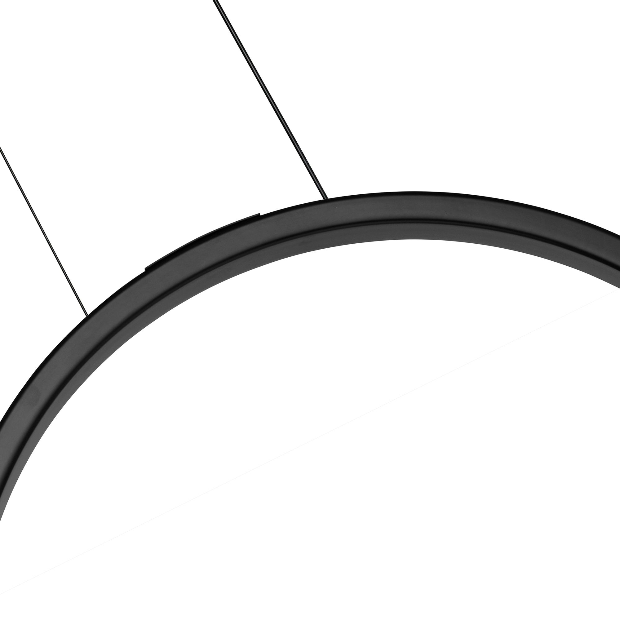 Image 7 Curva Integrated LED 22in Black Chandelier with Handcrafted Glass more views