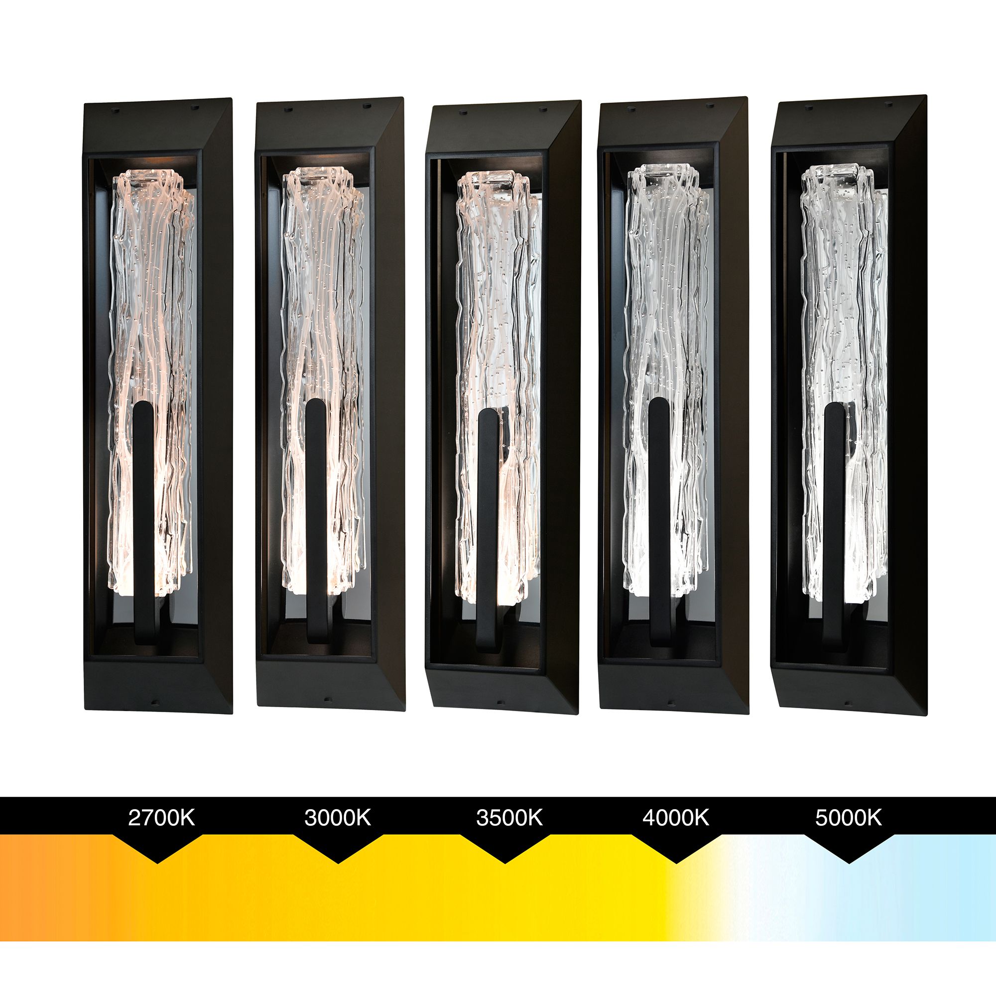 Curva Integrated LED 24in Sand Black Outdoor Wall Light