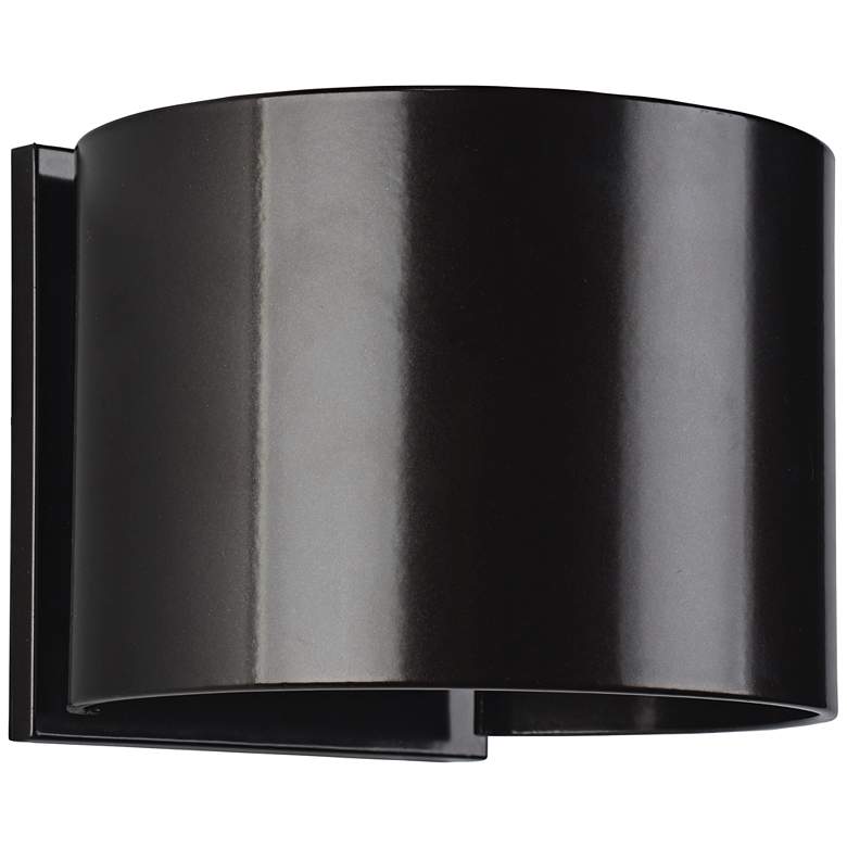 Image 1 Curve 4 1/2 inch High Bronze 2-Light LED Outdoor Wall Light