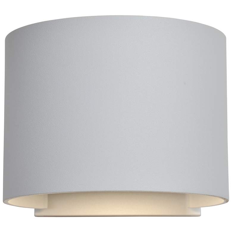 Image 1 Curve 5" White LED Outdoor Wall Sconce