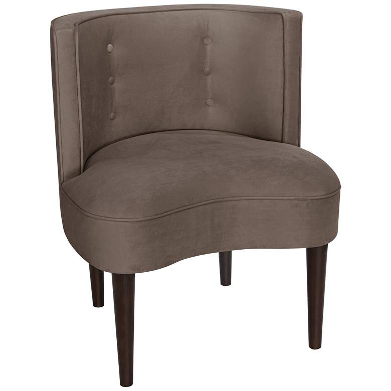 Image 1 Curve Ball Regal Smoke Gray Fabric Armless Accent Chair