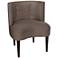 Curve Ball Regal Smoke Gray Fabric Armless Accent Chair