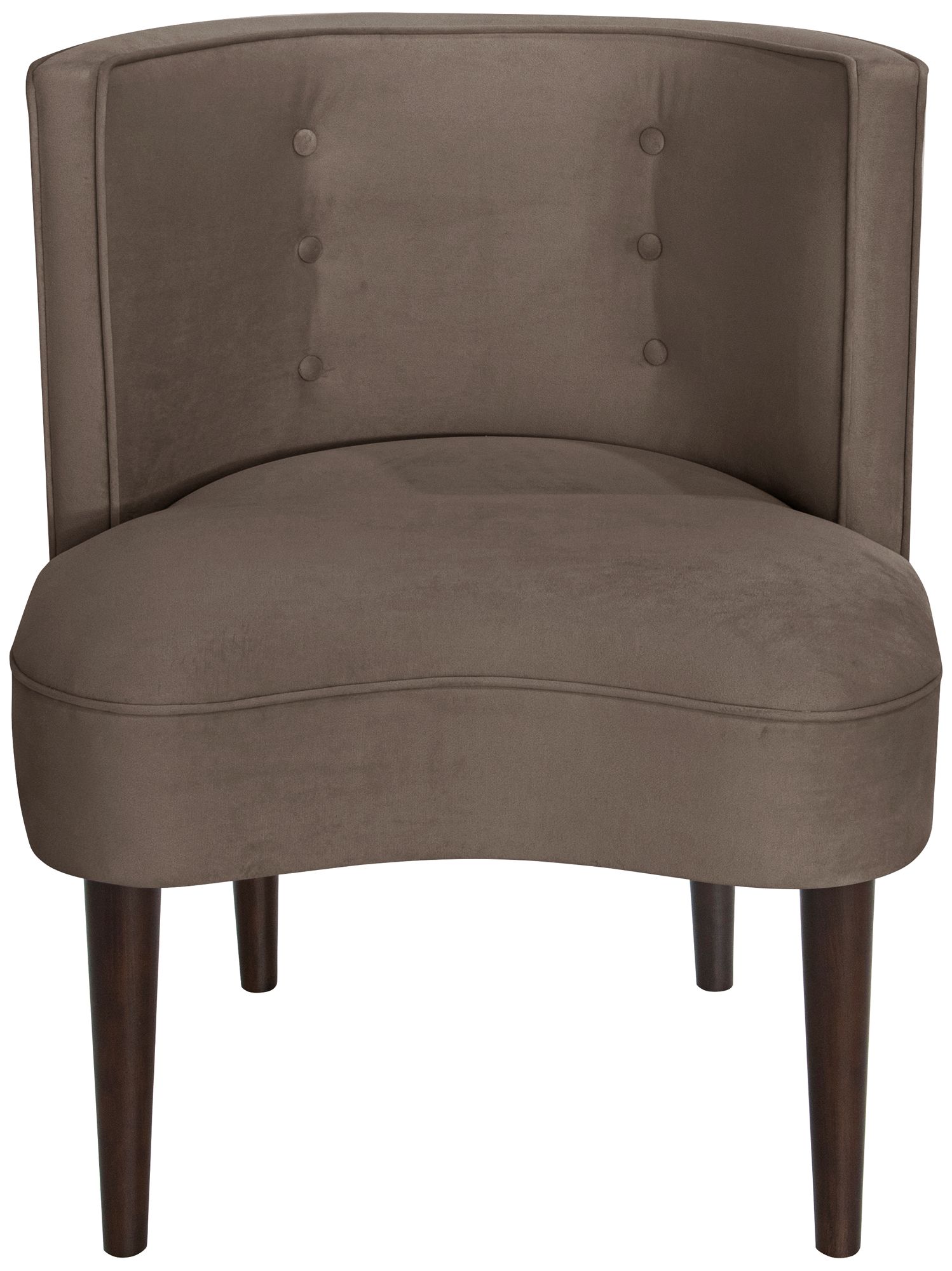 Curve Ball Regal Smoke Gray Fabric Armless Accent Chair 12R87