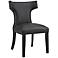 Curve Black Vinyl Modern Dining Chair