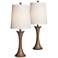 Curve Column Modern Farmhouse Table Lamps Set of 2