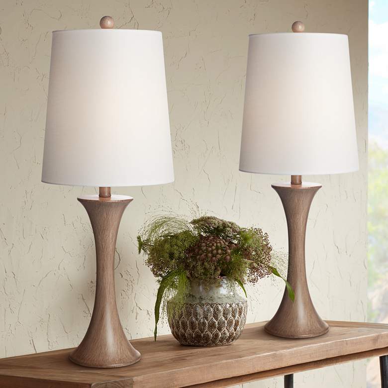 Image 1 Curve Column Modern Farmhouse Table Lamps Set of 2
