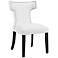 Curve White Vinyl Dining Chair