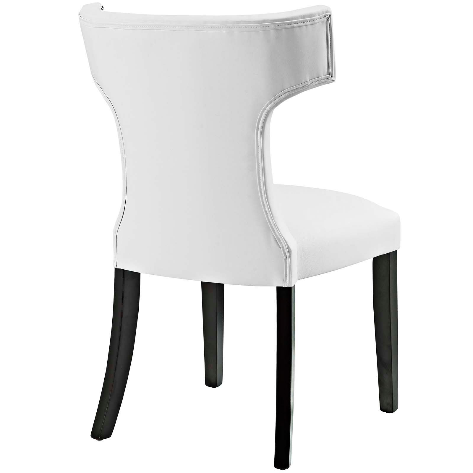 white vinyl dining chairs