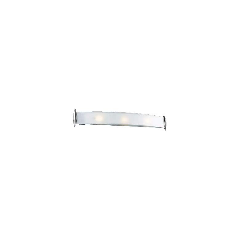 Image 1 Curved Acid Frost Glass 37 inch Wide Bathroom Light Fixture