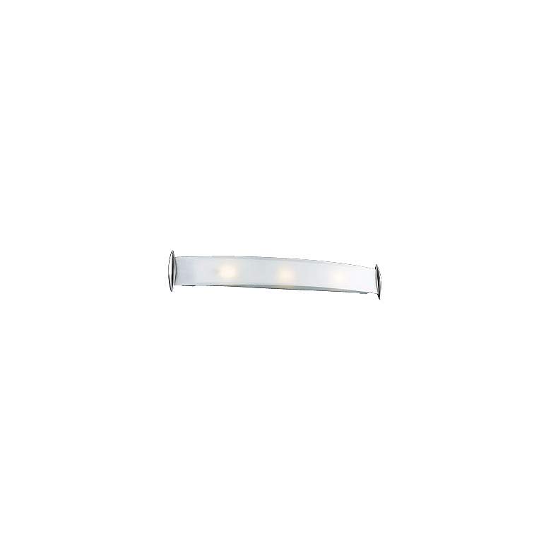 Image 1 Curved Acid Frost Glass 37" Wide Bathroom Light Fixture