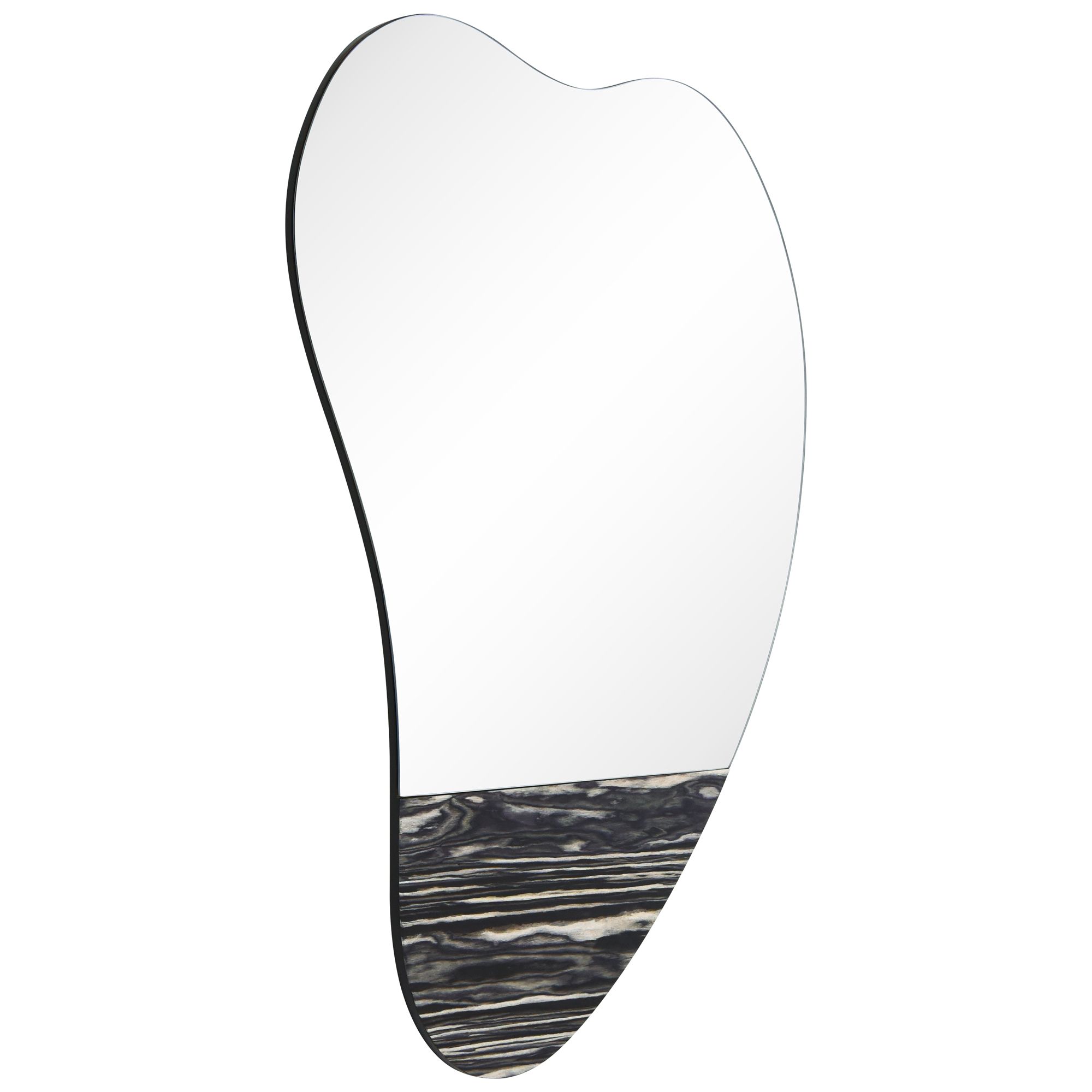 Image 3 Curved Harmony Wall Mirror, 36"x24" Irregular Frameless Mirror more views