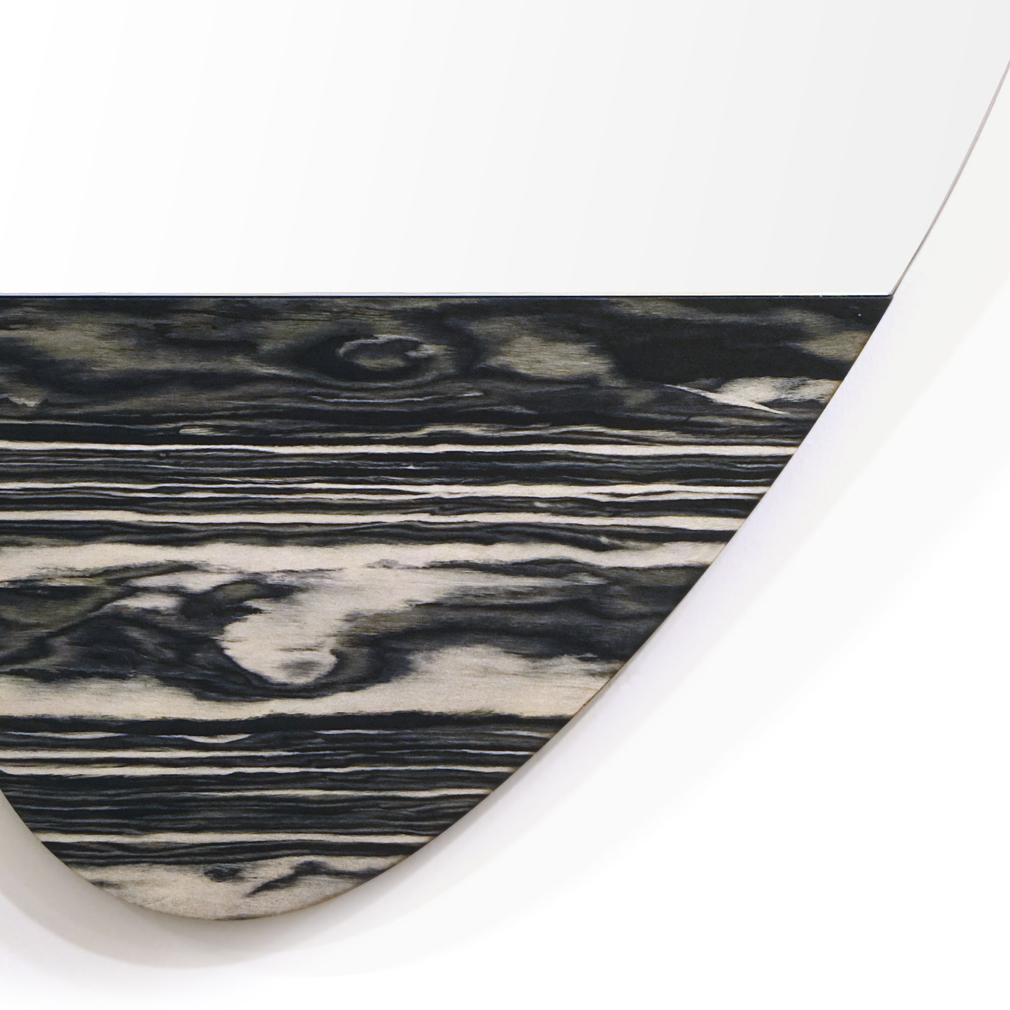 Image 4 Curved Harmony Wall Mirror, 36"x24" Irregular Frameless Mirror more views