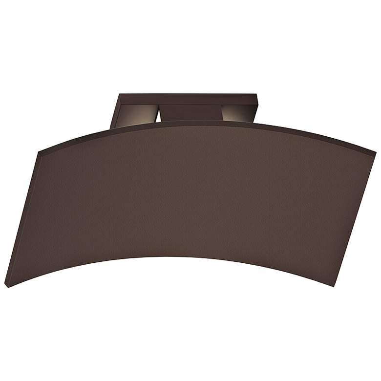 Image 2 Curved Shield 11 inchH Textured Bronze LED Outdoor Wall Light more views