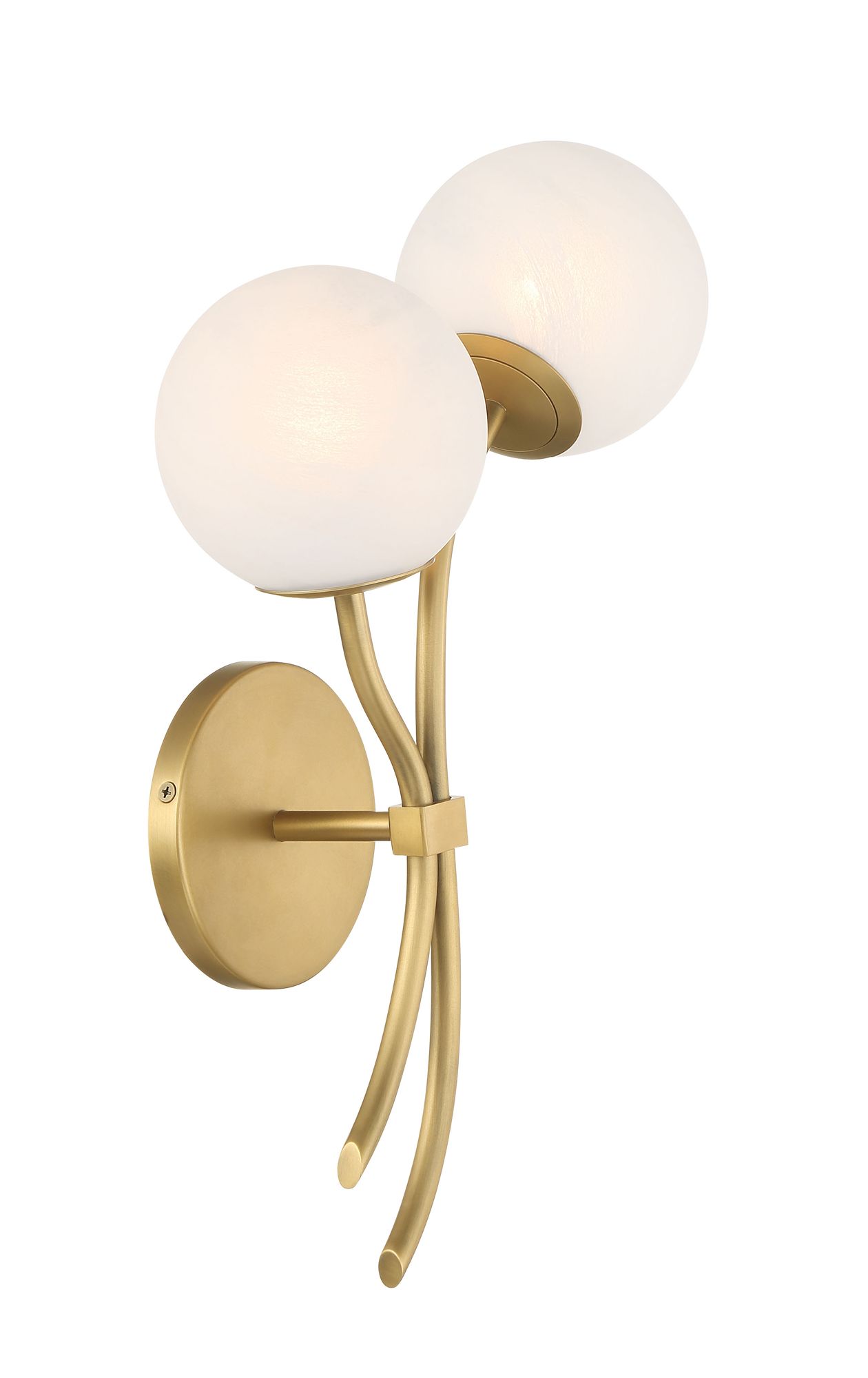 Curven 18" High Legacy Brass 2-Light Wall Sconce