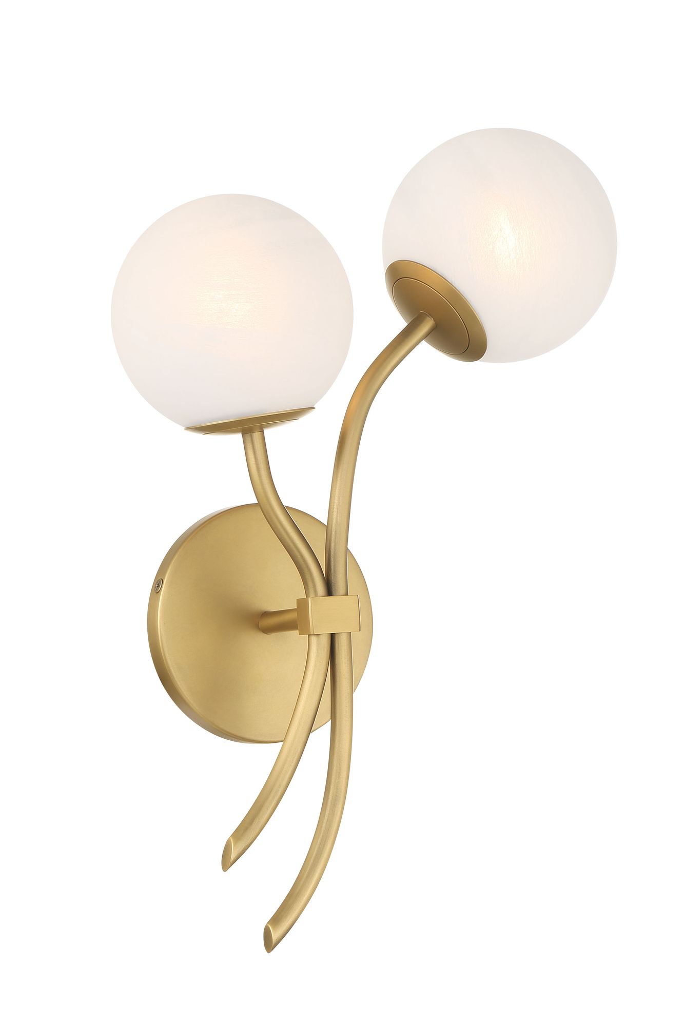 Curven 18" High Legacy Brass 2-Light Wall Sconce