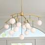 1_Curven 42" Wide Legacy Brass 13-Light Chandelier
