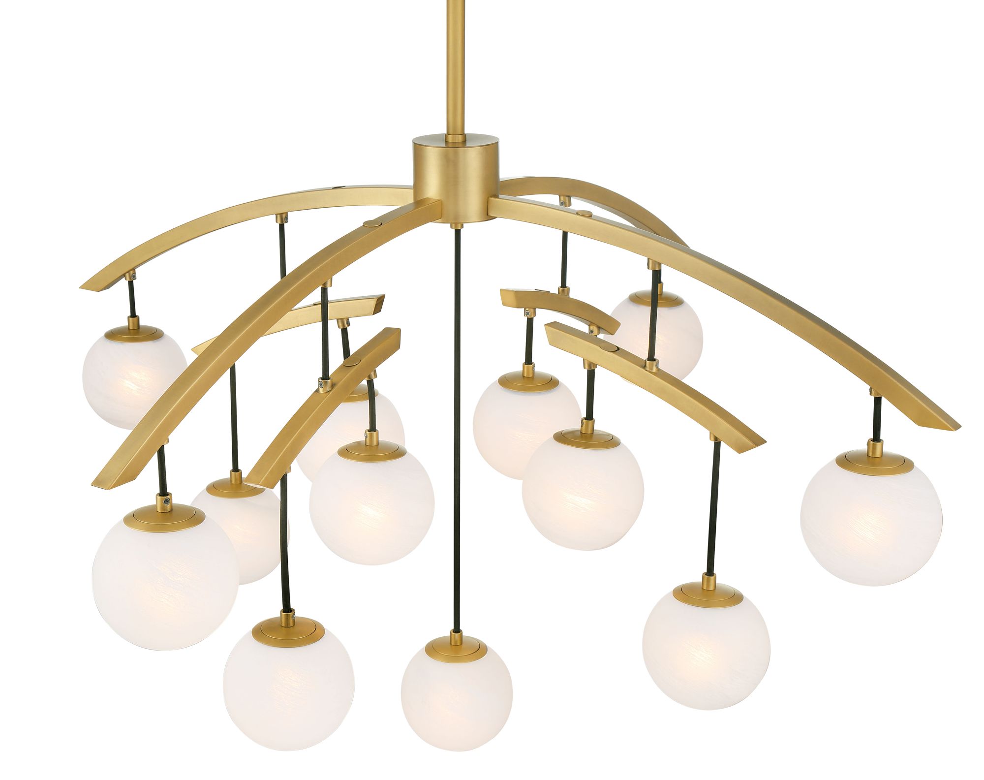 Curven 42" Wide Legacy Brass 13-Light Chandelier