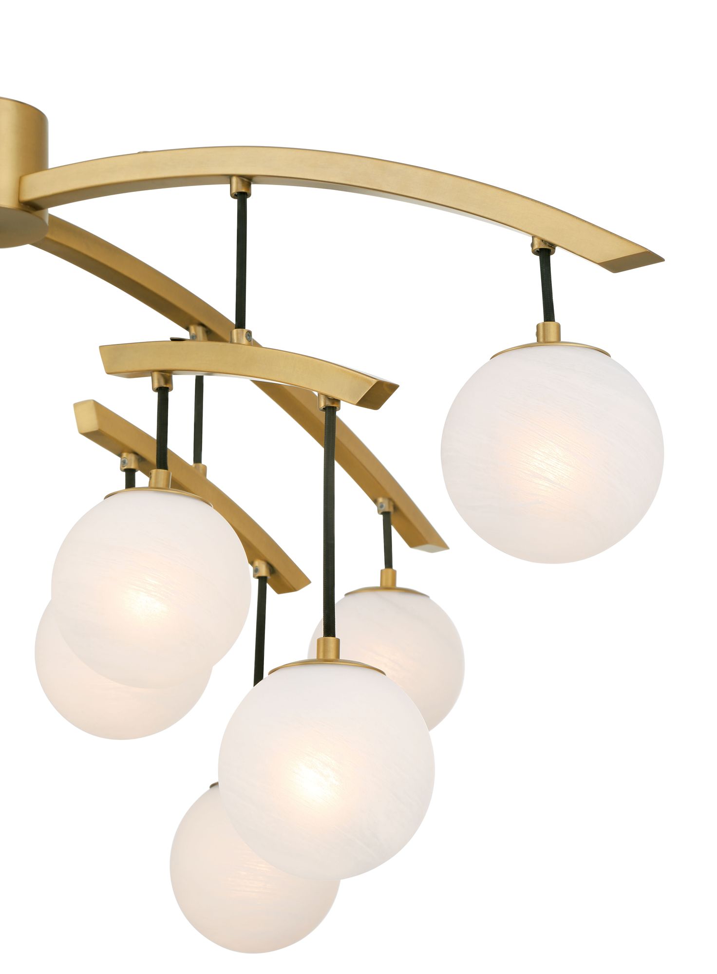 Curven 42" Wide Legacy Brass 13-Light Chandelier