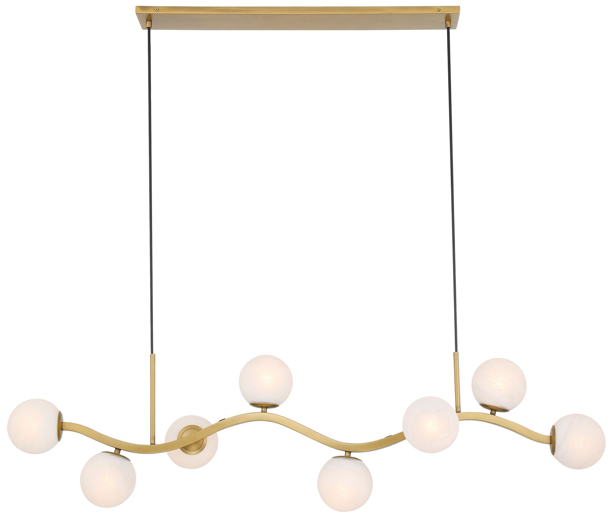 Image 2 Curven 54" Wide Legacy Brass 8-Light Island Chandelier more views