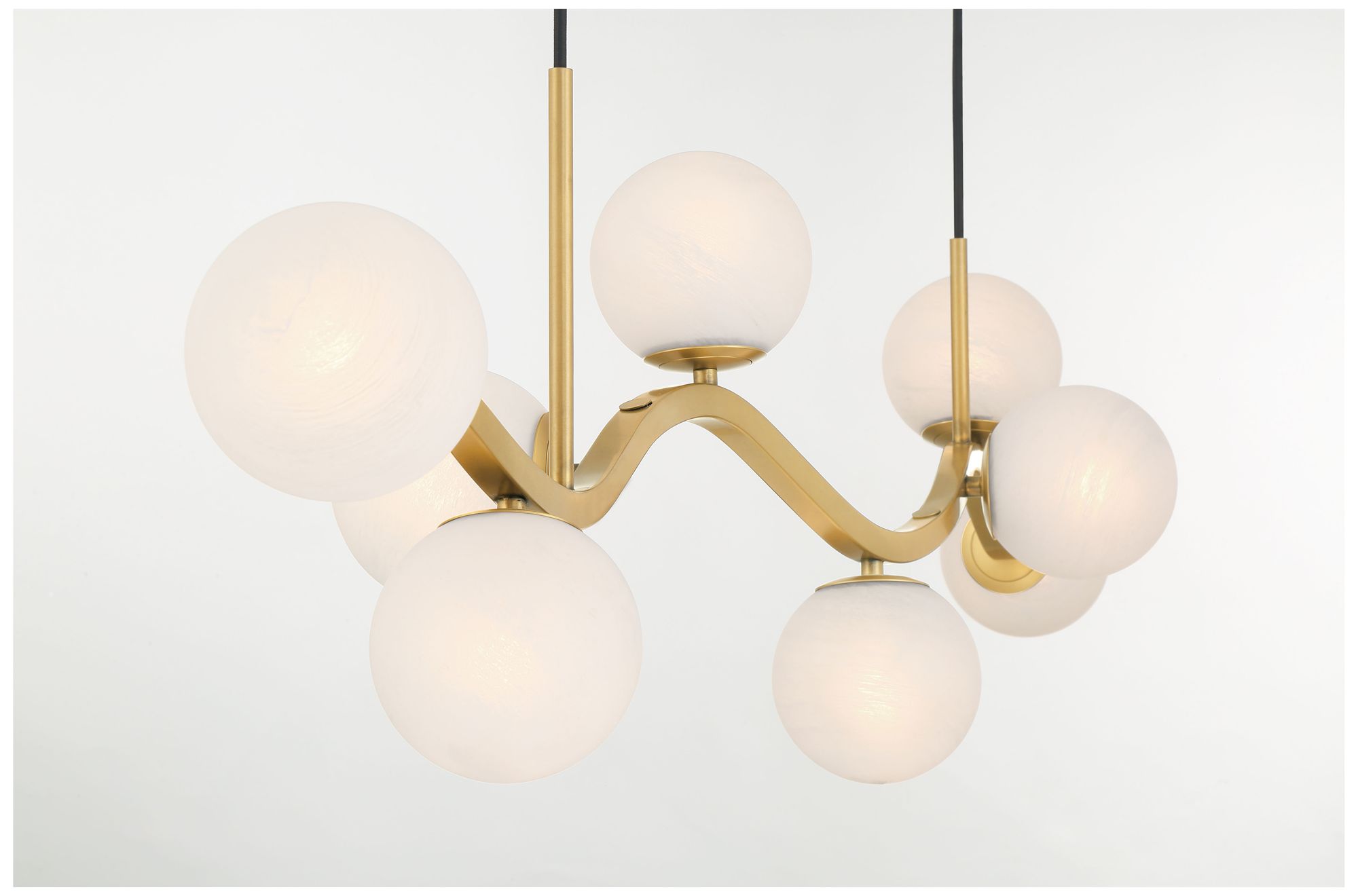 Image 3 Curven 54" Wide Legacy Brass 8-Light Island Chandelier more views