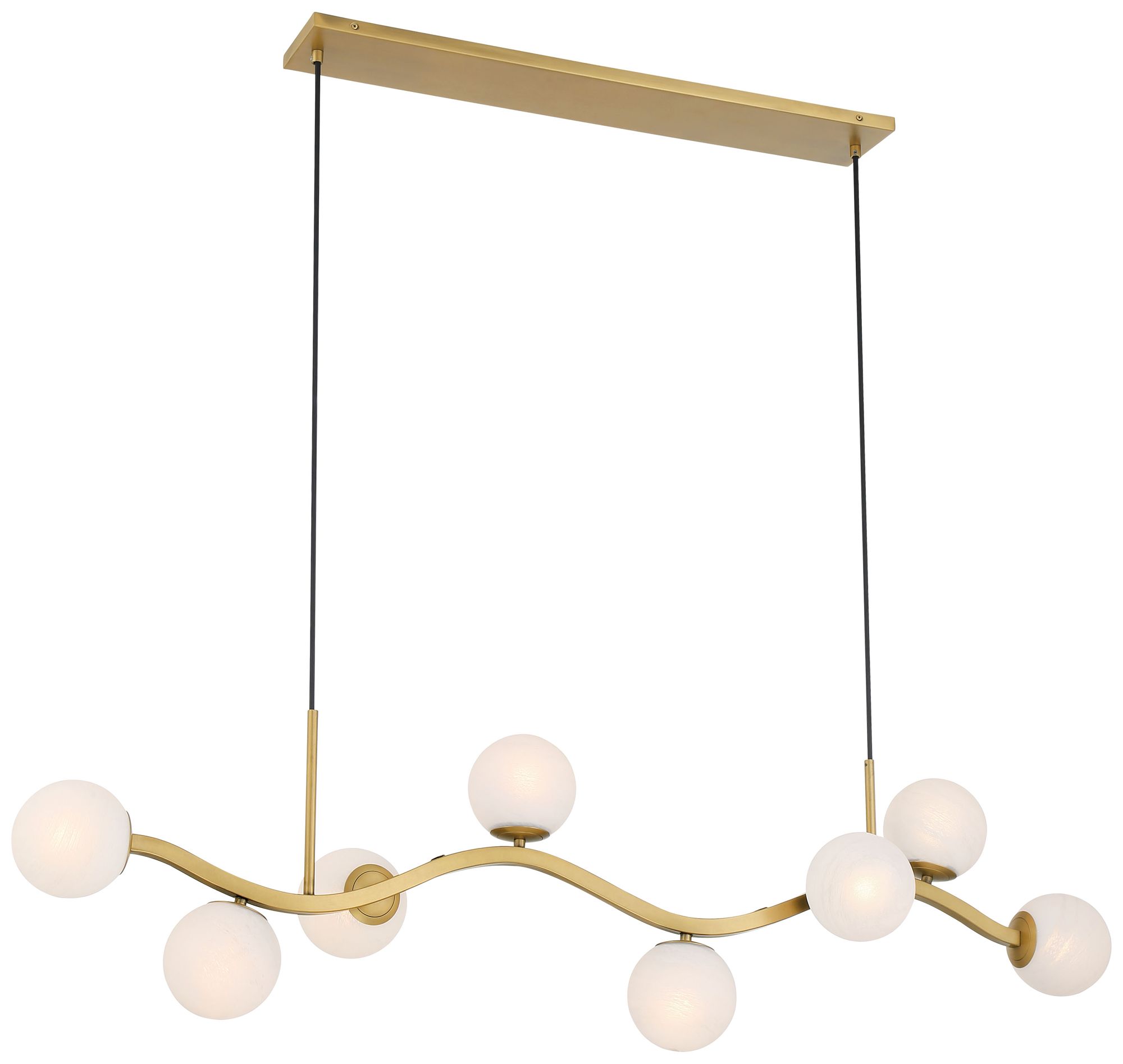 Image 5 Curven 54" Wide Legacy Brass 8-Light Island Chandelier more views