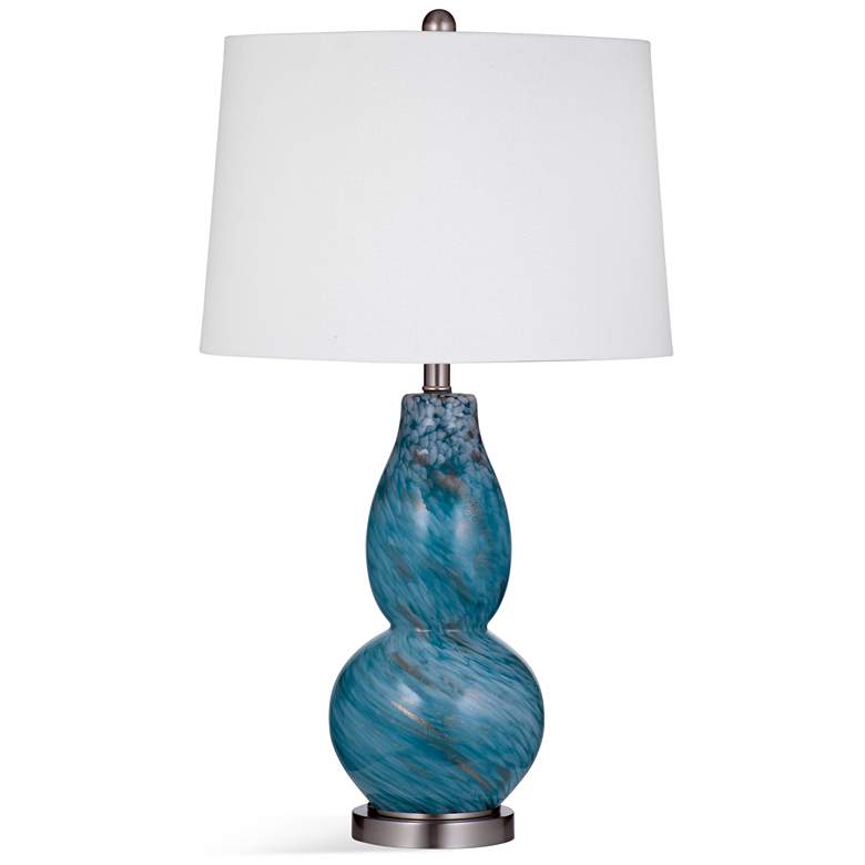 Image 1 Curves 29" Contemporary Styled Blue Table Lamp