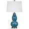 Curves 29" Contemporary Styled Blue Table Lamp