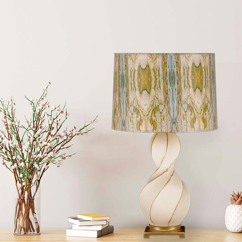 Image 5 Curves 29" High Modern Ivory Ceramic Twist Table Lamp more views
