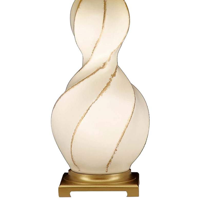 Image 4 Curves Ivory Ceramic Twist Table Lamp more views