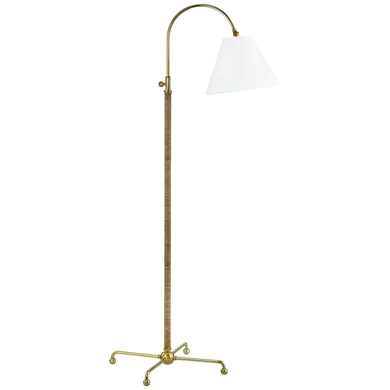 Image 2 Curves No.1 Aged Brass Adjustable Floor Lamp