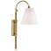 Curves No.1 Aged Brass Adjustable Plug-In Wall Lamp