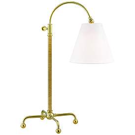Image1 of Curves No.1 Aged Brass Adjustable Table Lamp