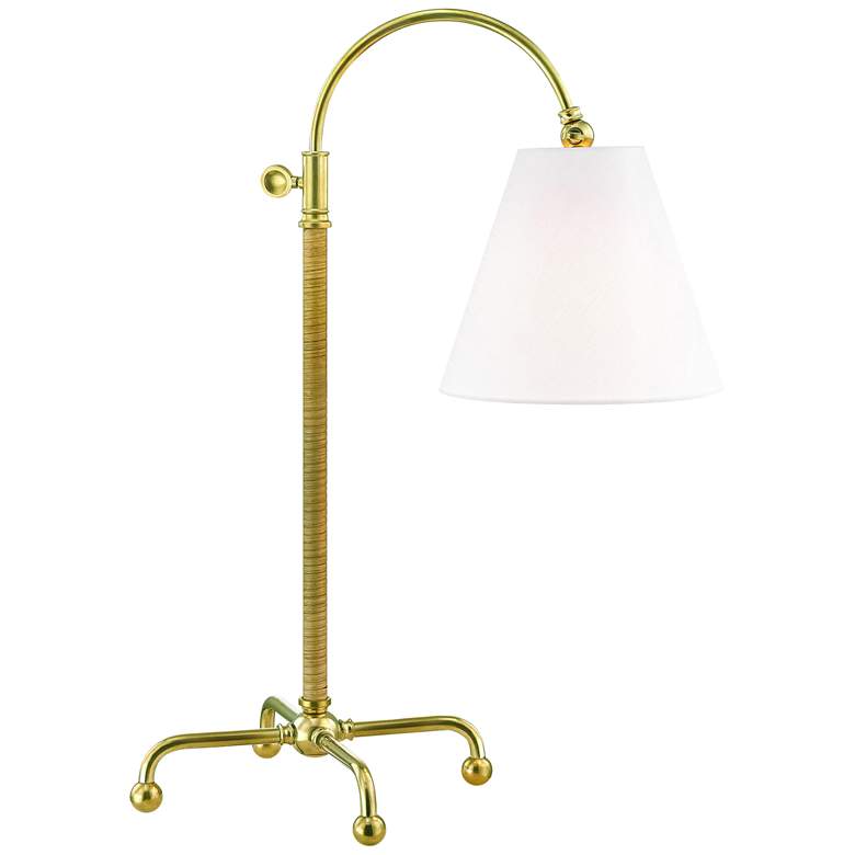 Image 1 Curves No.1 Aged Brass Adjustable Table Lamp