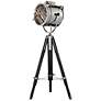 Curzon Chrome and Black Director&#39;s Floor Lamp