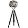 Curzon Chrome and Black Director's Floor Lamp